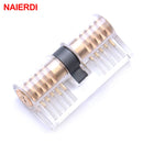NAIERDI Transparent Locksmith Locks Cutaway Training Skill Professional Visible Practice Padlock Copper Lock Pick Tools Hardware
