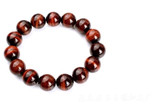 New Natural Stone Red Tiger Eye Bracelets Bangles Elastic Rope Chain Friendship Bracelets For Women and Men Jewelry