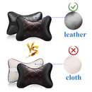 2021 New Mini All PU leather car neck pillows comfortable universal Auto Seat Head Neck Rest Cushion Headrest Pillow Pad