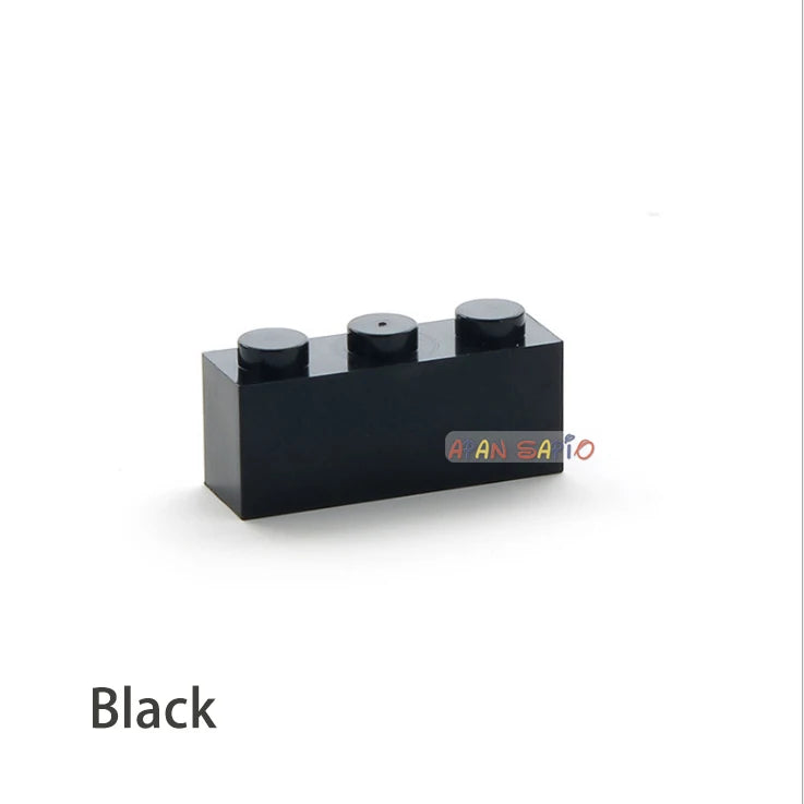 60pcs DIY Building Blocks Thick Figures Bricks 1x3 Dots Educational Creative Size Compatible With 3622 Plastic Toys for Children