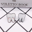 Cartoon Teeth Enamel Brooch Medical Organ Expressions Alloy Badge Denim Shirt Bag Pin Jewelry Accessories Gifts For Friends