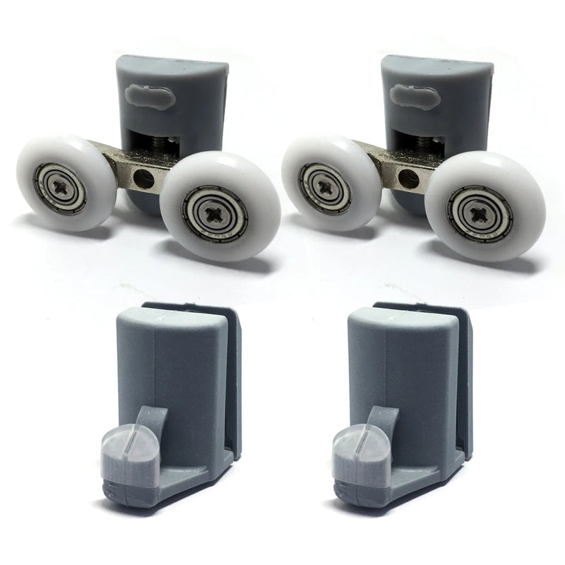 Set of 4 Shower Door Rollers/ 4 Runners/Hooks/Guides 23mm Wheels Diameter 902A, Model: 106, Shower accessory (8pcs )