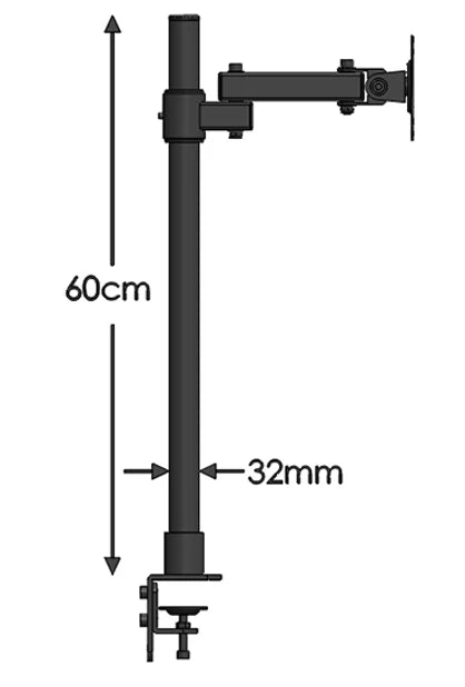 DL-T801L VESA 75X75 100X100 11kg 60cm monitor desk stand desktop holder LCD tv support 360 degree rotating tv stand movable arm