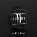 Black Handmade 3D Bee Wolf Embroidered Patches An Crown Number Metal Leather Sew on Applique for Jacket Jean Backpack Badges