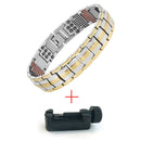 Escalus Men's Black Pure Titanium Magnetic For 4in1 Magnets Negative Ions Germanium Health Bracelets Jewelry