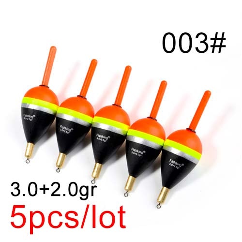 FISH KING 5pcs Barguzinsky Fir Float 2.0+2.0gr/3.0+2.0gr/4.0+2.0gr/5.0+2.0gr Copper Fishing Float Vertical Buoy Fishing Tackle