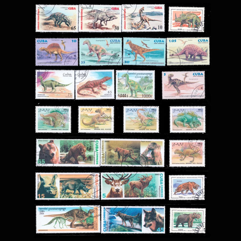 Wholesales 50 PCS/lot Topic Dinosaurs  From The World Wide  With Post Mark Postage Stamps Collecting