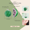 BAMOER Trendy New 925 Sterling Silver Exquisite Watermelon Fruits Stud Earrings for Women Sterling Silver Jewelry Bijoux SCE105
