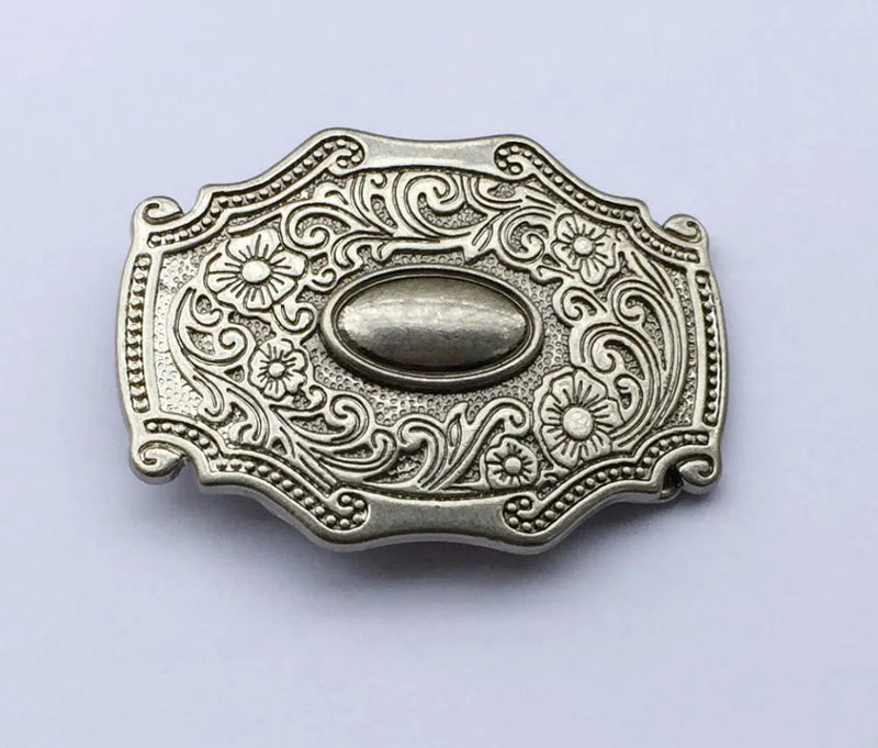 Floral Flower Cowboy Cowgirl Western Belt Buckle suitable for 4cm wideth belt with continous stock