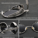 KDEAM Steampunk Sunglasses Men Round Sun Glasses Women Baroque Carved Legs All-matching Size With Box KDA372