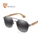 Hu Wood Sonnenbrille Herren Polarisiert Rote Gläser Handgemachte Mode Marke Cool UV400 Hochwertig Autofahren mit Etui Oculos GR8039