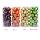 PGY 24PCS Christmas Balls Christmas Tree Decorations Xmas Ornaments 3cm/4cm/6cm/8cm Polystyrene Ball USA New Year Gifts Home A