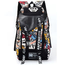 Graffiti Laptop Rucksack Herren Canvas Schultasche Jungen Groß Cartoon Buchstaben Druck Rucksäcke Reisetaschen mochila XA1788C