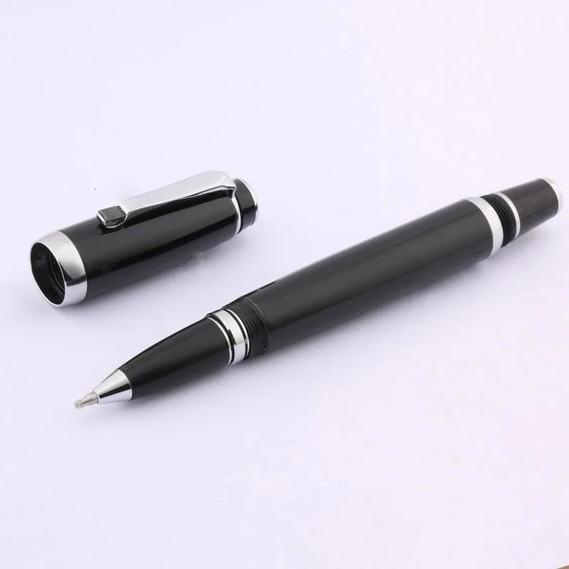 Black diamonds twisted black office writing silver Trim ROLLERball PEN Spin Metal Signature  ink Pens Stationery Office