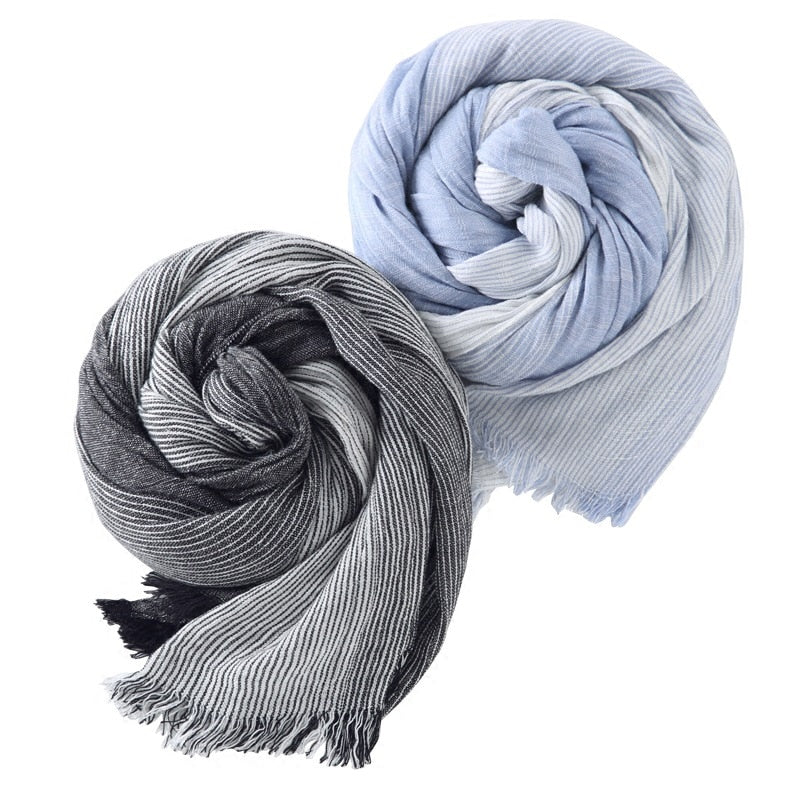 75*205cm 2022 Wholesale Brand Winter Scarf Men Warm Soft Tassel Bufandas Cachecol Gray Plaid Woven Wrinkled Cotton Men Scarves