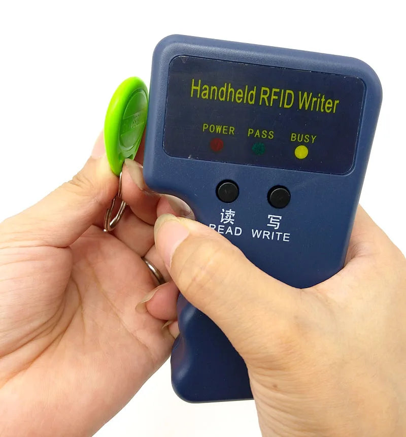 Handheld 125KHz RFID Duplicator Copier Writer Duplicator Programmer Reader EM4305 T5577 Rewritable ID Keyfobs Tags Cards