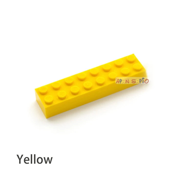 20pcs DIY Building Blocks Thick 2x8 Dots Educational Creative Toys for Children Figures Plastic Bricks Size Compatible With 3007