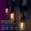 IP65 15M LED Lichterkette S14 Wasserdicht E27 Warm LED Retro Edison Filament Glühbirne Außenbereich Garten Terrasse Festliche Beleuchtung