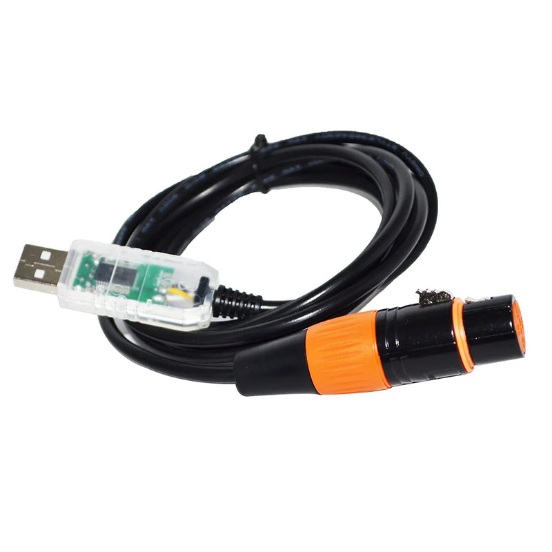 INDUSTRIAL FTDI FT232RL CHIP USB TO RS485 DMX512 3P XLR FEMALE / MALE CONVERTER FREESTYLER QLC STAGE LIGHTNING CONTROLLER CABLE