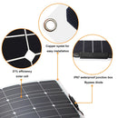 Solarpanel-Kit und 300W 200W 100W flexible Solarmodule 12V 24V hocheffizientes Batterieladegerät-Modul