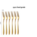 6/12PCS Fruit Forks Mini Food Pick Children Kids Lunch Box Cocktail Stainless Steel Cake Dessert Sushi Snack Sticks Picker
