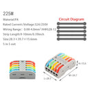 20PCS Quick Cable Splitter Push-in Wire Connector Universal Compact Conductor Wiring Terminal Block For ELECTRICAL Connection