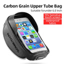 ROCKBROS Bike Bag Front Phone Bicycle Bag For Bicycle Tube Waterproof Touch Screen Saddle Package For 6.5Inch Bike Accessories