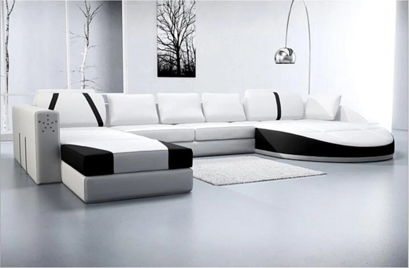 modern style  living room Genuine leather sofa a1283