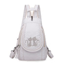 Hochwertiger Rucksack für Damen 2020 Neuer weißer Lederrucksack Schultasche für Teenager-Mädchen Weiblicher Reiserucksack Mochila