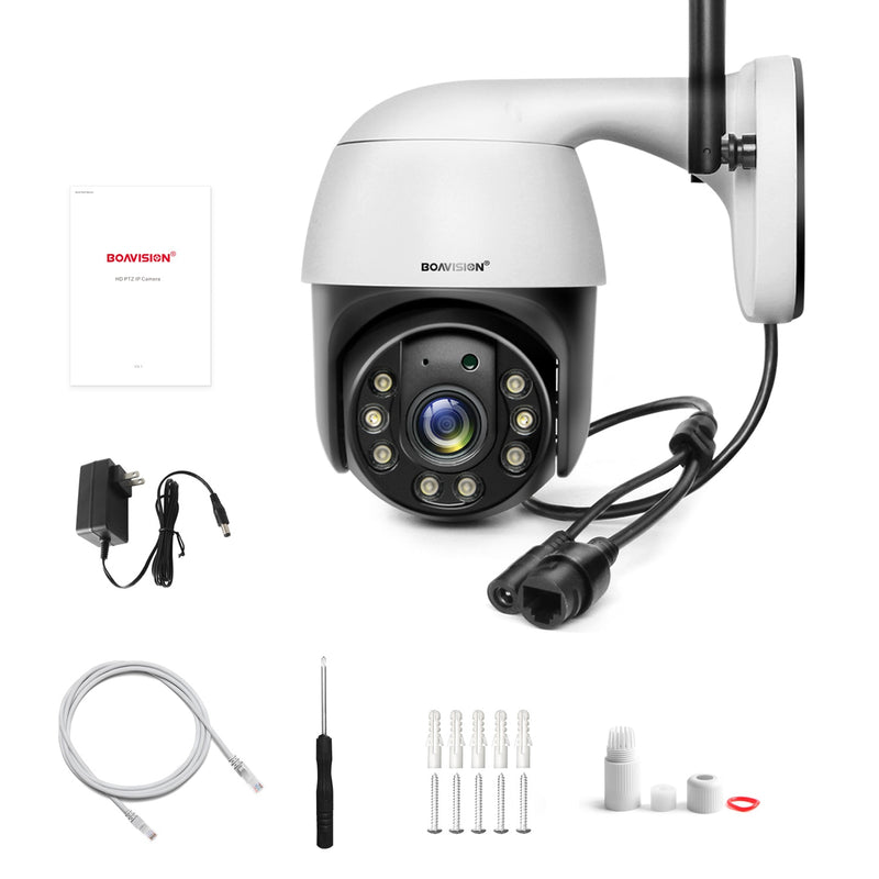 1080P Security Camera Outdoor AI Auto Tracking 2.4G WiFi Home Surveillance Camera Two Way Audio Full Color 150ft IR Night Vision