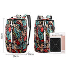 Graffiti Laptop Rucksack Herren Canvas Schultasche Jungen Groß Cartoon Buchstaben Druck Rucksäcke Reisetaschen mochila XA1788C