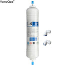 SOOEL T33 Quick Connect  INLINE COCONUT Carbon Post WATER FILTER Cartridge With 2 fitting Water Purifier REVERSE OSMOSIS