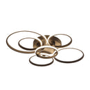 Smart Home Alexa Modern Led Chandelier Lamp RC Dimmable APP Circle Rings For Living Room Bedroom Ceiling Chandelier Fixtures