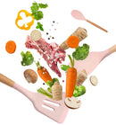 The Atelier | Non-Stick Silicone Kitchen Utensil Set with Wooden Handles