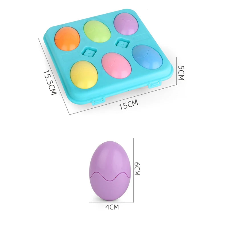 Montessori Educational Toys Smart Egg Shape Matching Easter Eggs Sorting Stacking Toy Games For Baby Kids Development 2 3 4 Year