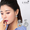 Neue Fashion Runde&Eckige AAA Zirkon Anhänger Creolen 925 Sterling Silber Feine Strass Ohrringe Damen Geschenk Schmuck Ohrhänger