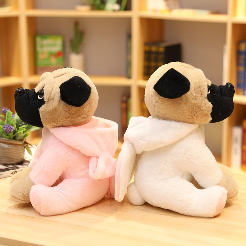 20/35cm PUG Dog Cute Animal Dogs Cos Cosplay Dinosaur Rabbit Elephant Lion Sheep Leopar Stuffed Dolls Kids Birthday X-mas Gifts