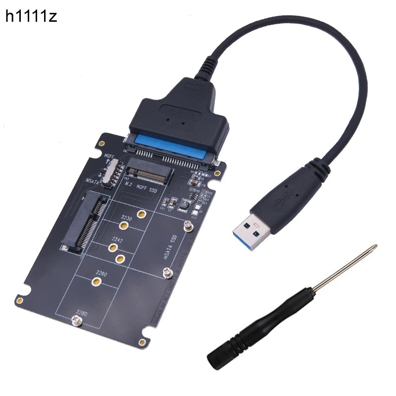 SSD Adapter M.2 NGFF or MSATA to SATA 3.0 Adapter USB 3.0 to 2.5 SATA Hard Disk 2 in 1 Converter Reader Card Cable for PC Laptop