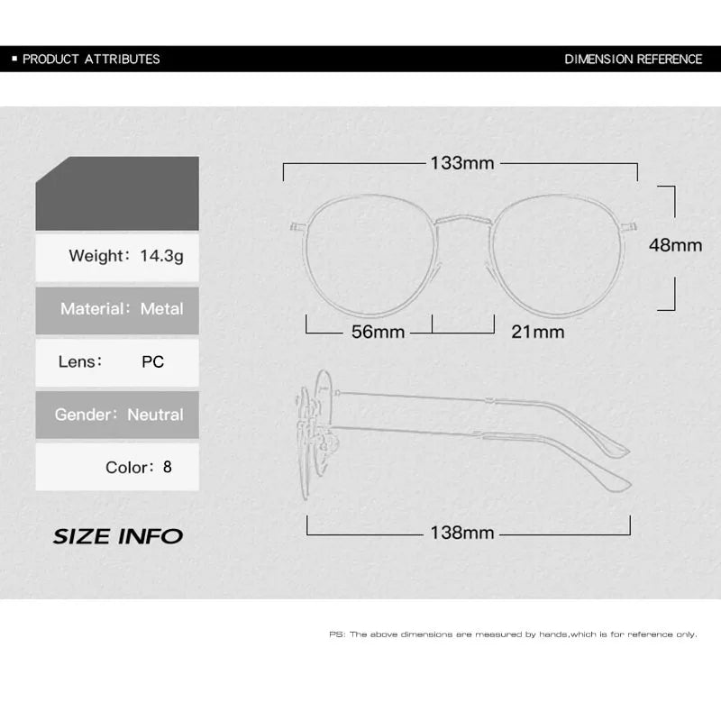 SHAUNA Classic Anti-Blue Light Glasses Frame Brand Designer Fashion Round Metal Optical Frames Computer Glasses