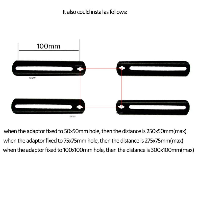 DL-AC100 VESA200 to 400X400 10-55" lcd tv mount  adaptor monitor support extension pad tablet bracketv clamp Adaptor