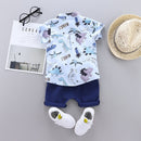 Neue Mode Sommer Baby Jungen Mädchen Kleidung Kleinkind Cartoon Dinosaurier Print T-Shirt Shorts 2tlg/Sets Kinderanzüge Kinderbekleidung