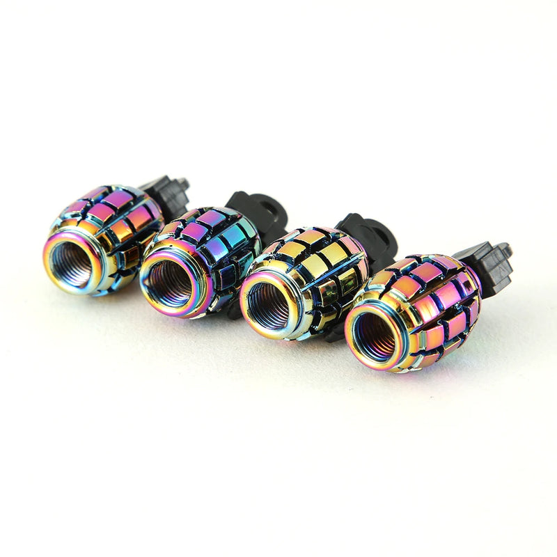 AUTCOAT 4Pcs/Set Universal Car Truck Motocycle Wheel Tyre Valve Caps Bicycle Tire Air Valve Cover