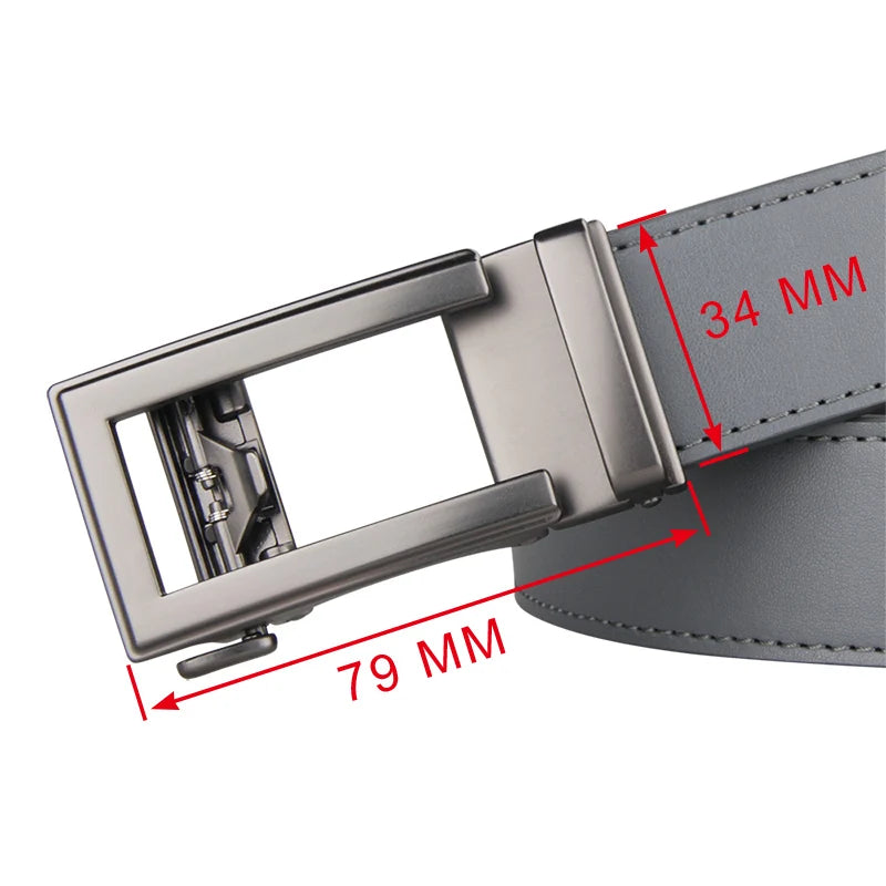 High Quality Cowhide genuine Leather Belt For Men 3.5cm width Mens Automatic Buckle Brand Luxury Golf mens belts