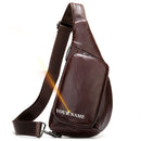 WESTAL Men's Shoulder Bag Men's Genuine Leather Chest Pack Man Sling Messenger Bags Belt Small Crossbody Bags Side Bags for Men
