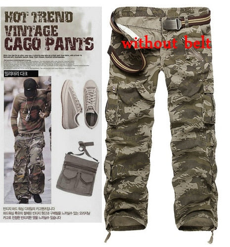 2023 Hot sale free shipping men cargo pants camouflage  trousers military pants for man 7 colors