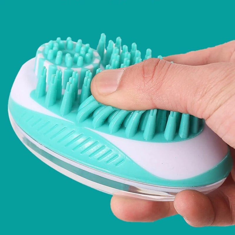 Pet Dog Bath Brush Comb Pet SPA Massage Brush Soft Silicone Dogs Cats Shower Hair Grooming Cmob Dog Cleaning Tool Pet Supplies