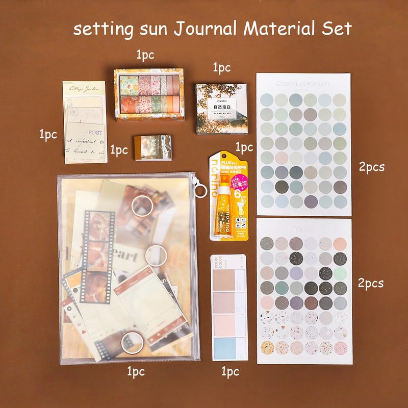 JIANWU Literary album series Tape sticker material paper set Simple   Decoration basics journal ins Writable diary