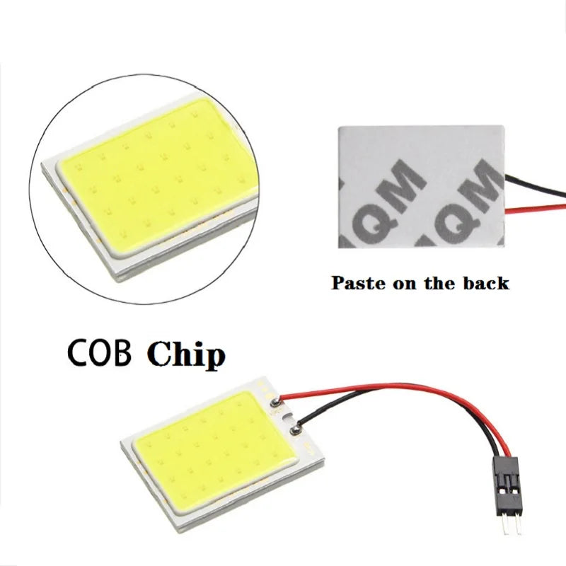 10/4/2X Car Interior Accessories 18/24/36/48 SMD T10 4W 12V COB Car Interior Panel LED Lights Lamp Bulb Car Dome White Festoon