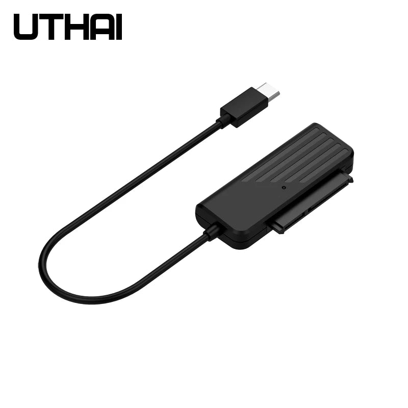 UTHAI T35 HDD Adapter for HD External USB 3.0/Type-C to SATA3 Converter Cable for 2.5" SATA HDD SSD 5Gbps JMS578 Chip