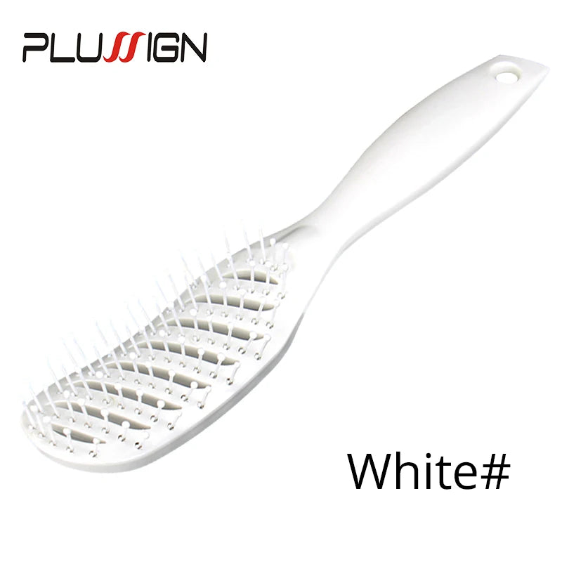 Plussign New Hair Brushes Curved Vented Styling Hair Brush, Detangling Thick Hair Massage Blow Drying Brush, Massage Hair Comb